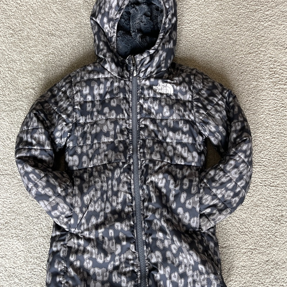 The North Face Mossbud Gray Reversible Hooded Jacket